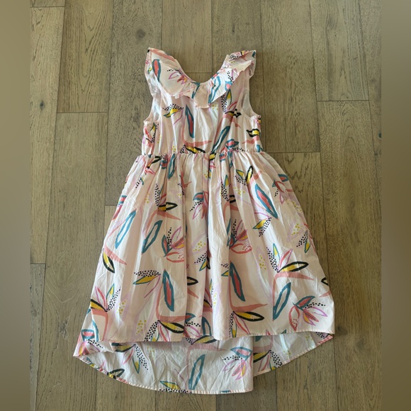 Tea Collection Other - Tea Collection Hi Lo Ruffle Neck Dress Birds of Paradise in Pink Size 14